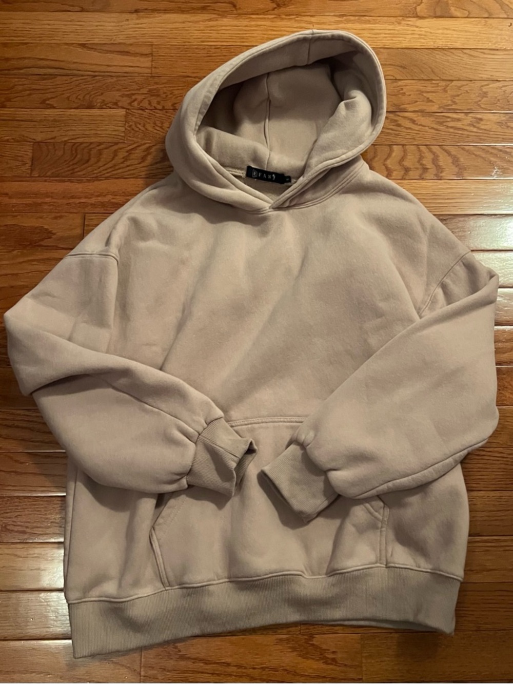 Beige Pullover Hoodie
